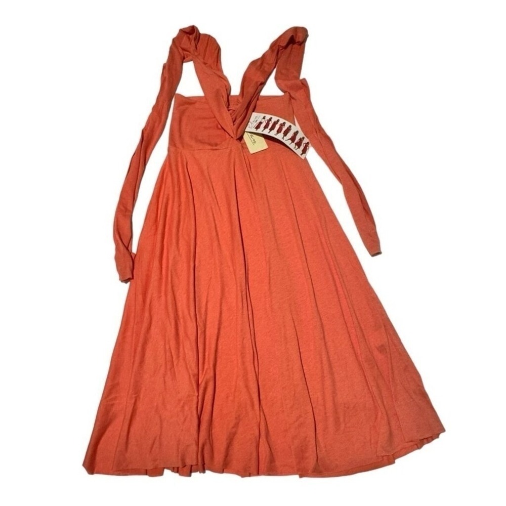 Elan Orange Convertible Wrap Maxi Dress S/P Made in USA - Picture 2 of 7
